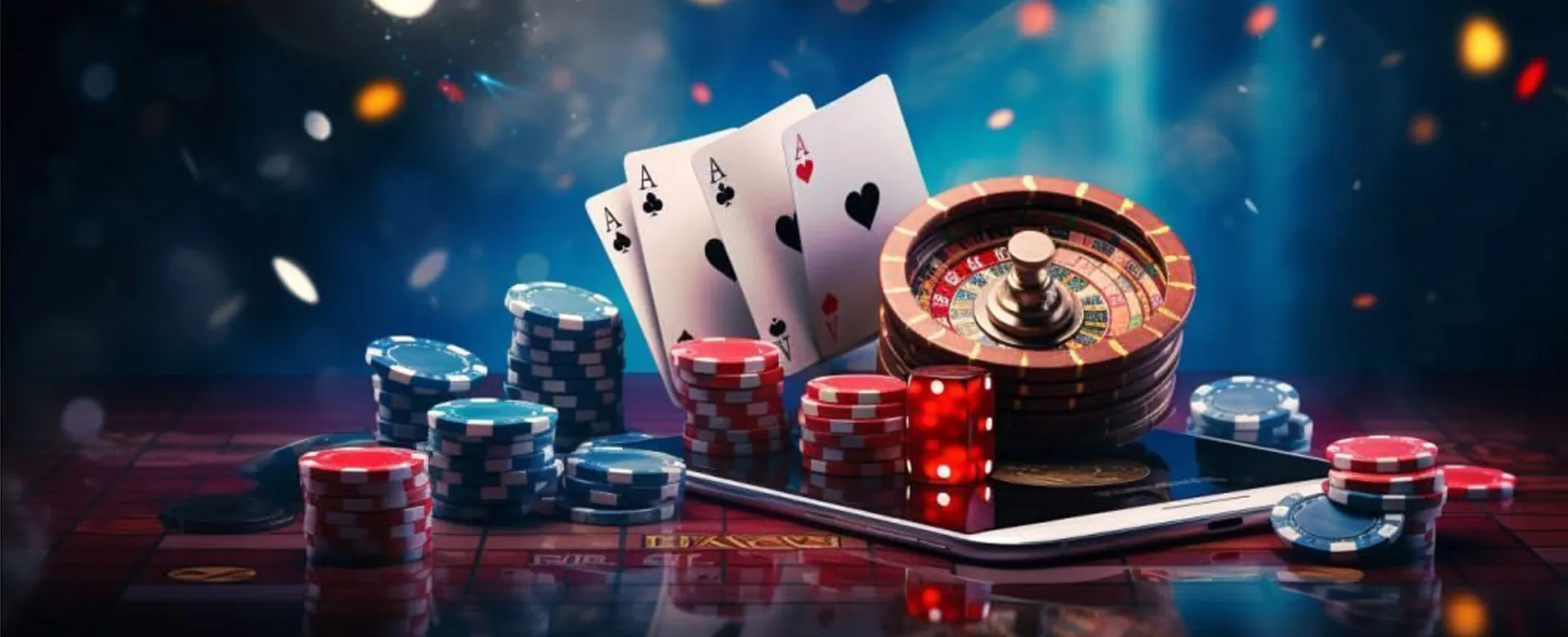Dynamic casino scene with 777plus branding