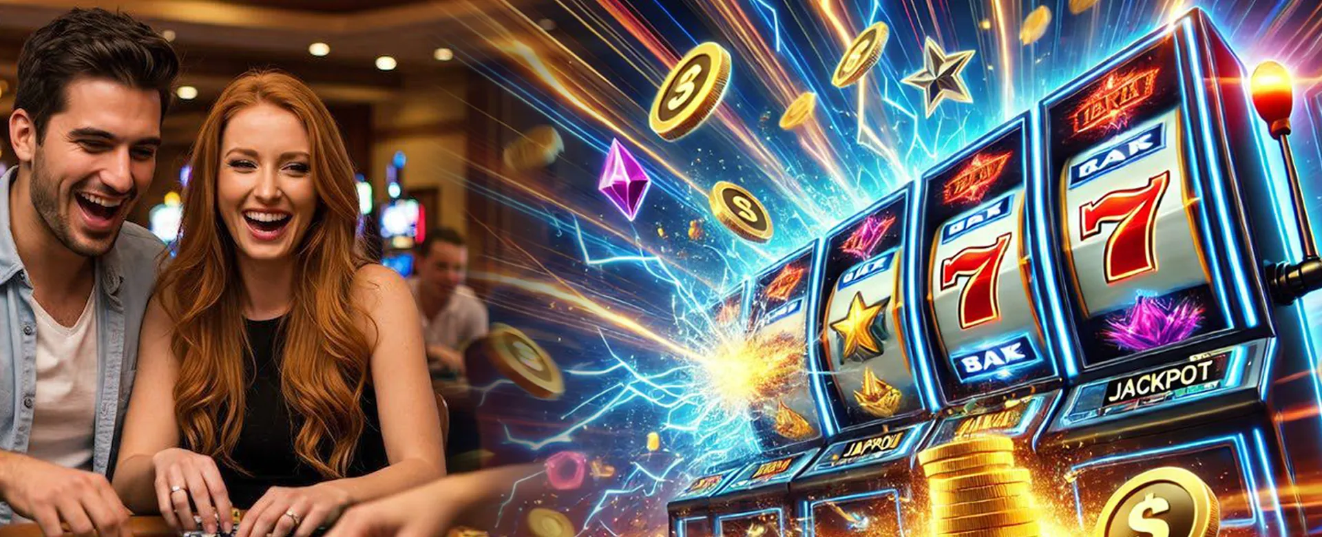Player celebrating a win at 777plus online casino